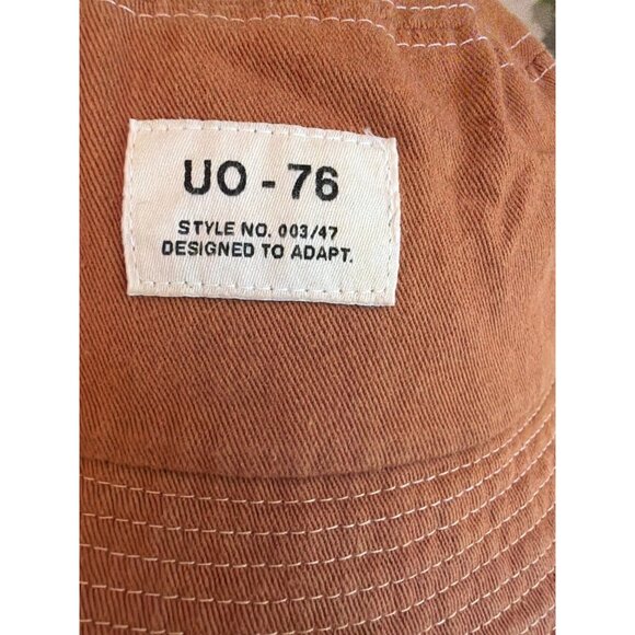UO-76 Rust Brown Bucket Hat By Reason Clothing Cotton Casual Streetwear - Picture 2 of 5